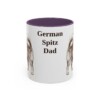11oz German Spitz Dog Dad Mug, Purple, front view