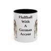 11oz Funny German Spitz Mug, Black, front view