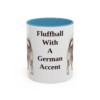 11oz Funny German Spitz Mug, Light Blue, front view