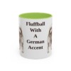 11oz Funny German Spitz Mug, Light Green, front view