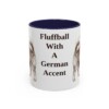11oz Funny German Spitz Mug, Navy, front view