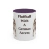 11oz Funny German Spitz Mug, Purple, front view