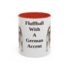 11oz Funny German Spitz Mug, Red, front view
