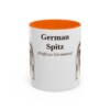 11oz-german-spitz-mug-latin-orange 11oz German Spitz Latin Mug, Orange, front view