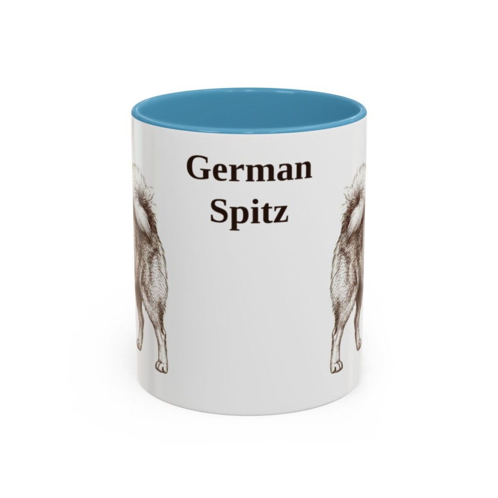 11oz-german-spitz-mug-light-blue 11oz German Spitz Mug, Light Blue, front view