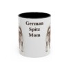 11oz German Spitz Dog Mom Mug, Black, front view