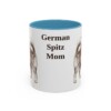 11oz German Spitz Dog Mom Mug, Light Blue, front view