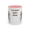 11oz German Spitz Dog Mom Mug, Pink, front view