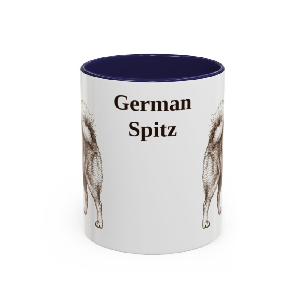 11oz-german-spitz-mug-navy 11oz German Spitz Mug, Navy, front view