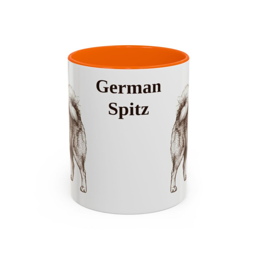 11oz-german-spitz-mug-orange 11oz German Spitz Mug, Orange, front view