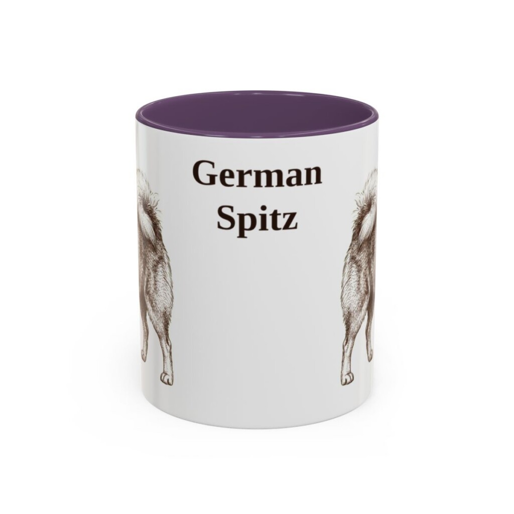 11oz-german-spitz-mug-purple 11oz German Spitz Mug, Purple, front view