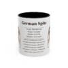 11oz German Spitz Mug, Black, front view