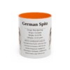11oz German Spitz Mug, Orange, front view