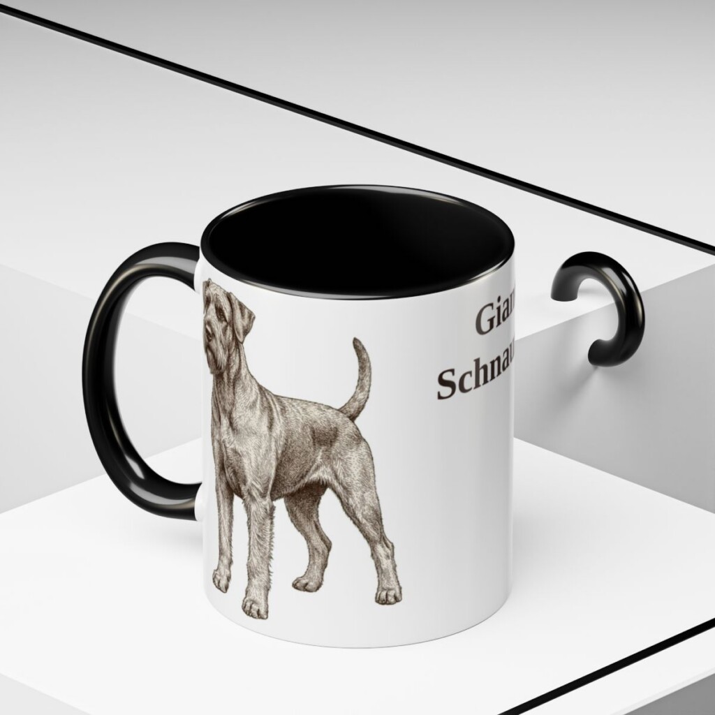 11oz Giant Schnauzer Mug, Black, lifestyle photo