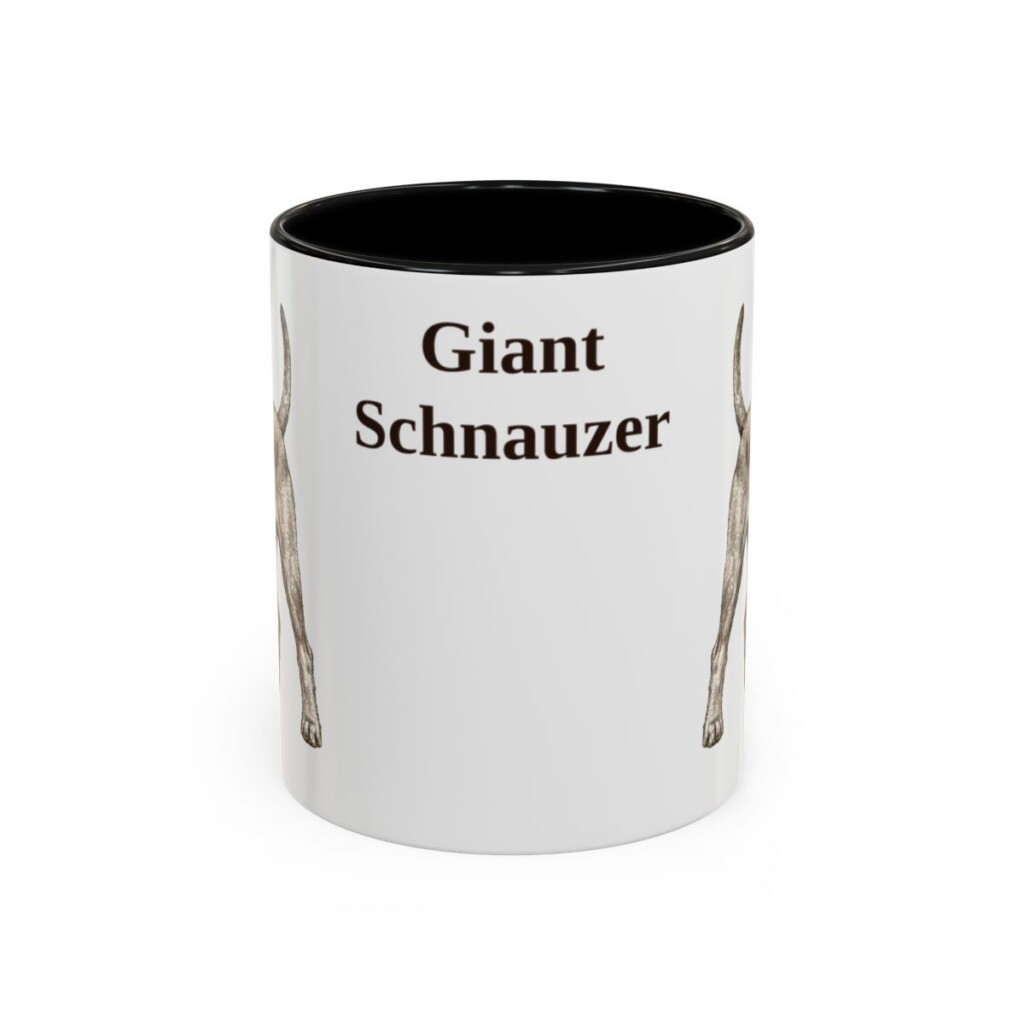 11oz Giant Schnauzer Mug, Black, front view