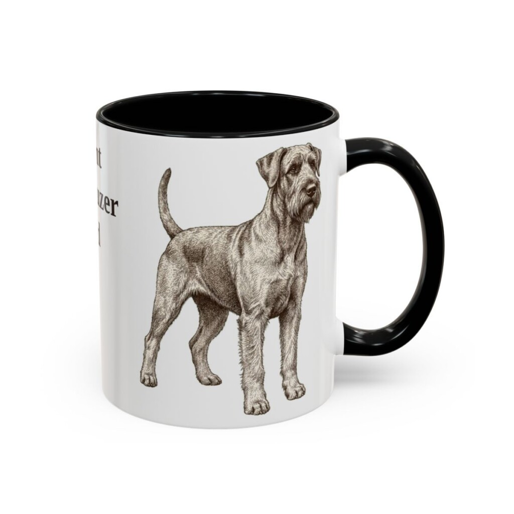 11oz Giant Schnauzer Dog Dad Mug, Black, right side view