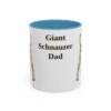 11oz Giant Schnauzer Dog Dad Mug, Light Blue, front view