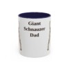 11oz Giant Schnauzer Dog Dad Mug, Navy, front view