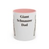 11oz Giant Schnauzer Dog Dad Mug, Pink, front view