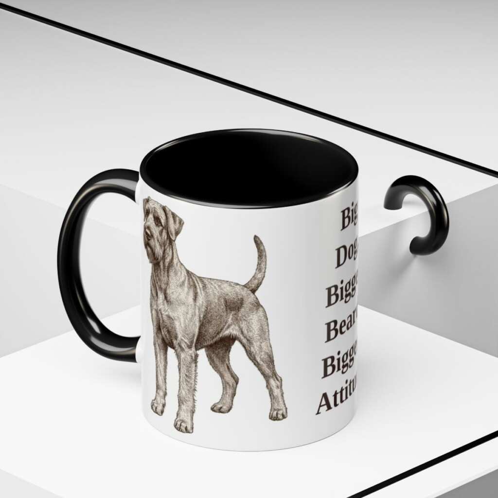 11oz Funny Giant Schnauzer Mug, Black, lifestyle photo