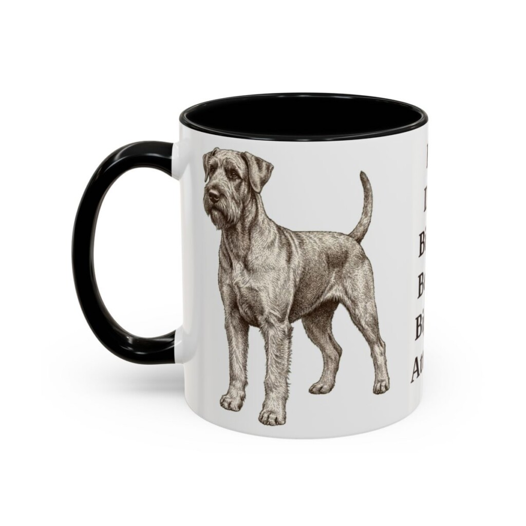 11oz Funny Giant Schnauzer Mug, Black, left side view