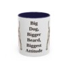 11oz Funny Giant Schnauzer Mug, Navy, front view