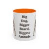 11oz Funny Giant Schnauzer Mug, Orange, front view