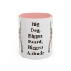 11oz Funny Giant Schnauzer Mug, Pink, front view