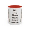 11oz Funny Giant Schnauzer Mug, Red, front view