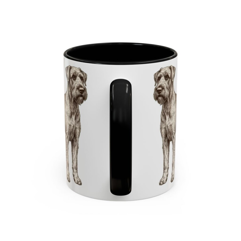 11oz Giant Schnauzer Latin Mug, Black, back view