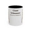 11oz Giant Schnauzer Latin Mug, Black, front view