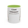 11oz Giant Schnauzer Latin Mug, Light Green, front view