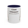 11oz Giant Schnauzer Latin Mug, Navy, front view
