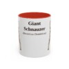 11oz Giant Schnauzer Latin Mug, Red, front view