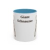 11oz Giant Schnauzer Mug, Light Blue, front view