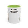 11oz Giant Schnauzer Mug, Light Green, front view