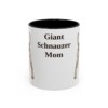 11oz Giant Schnauzer Dog Mom Mug, Black, front view