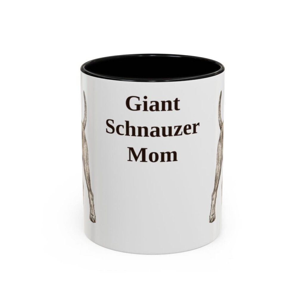 11oz Giant Schnauzer Dog Mom Mug, Black, front view