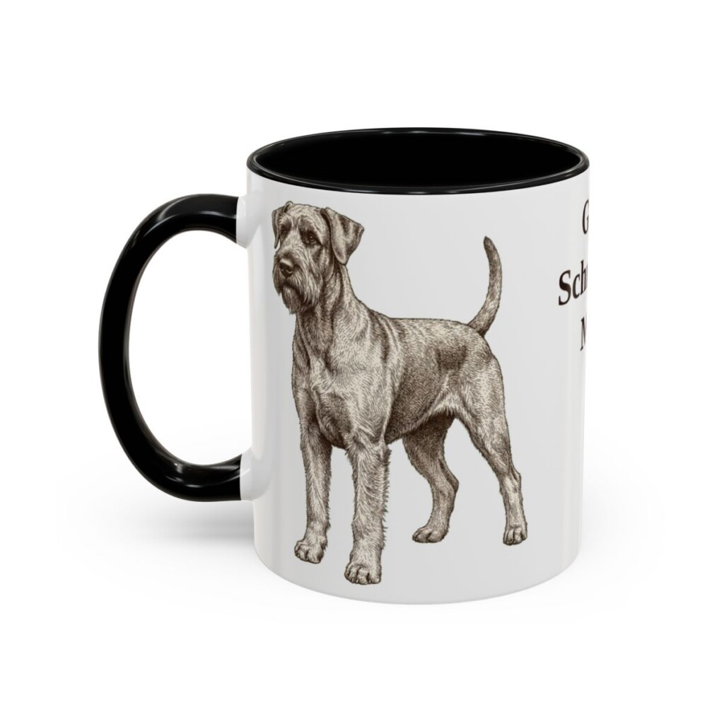 11oz Giant Schnauzer Dog Mom Mug, Black, left side view