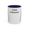 11oz Giant Schnauzer Mug, Navy, front view