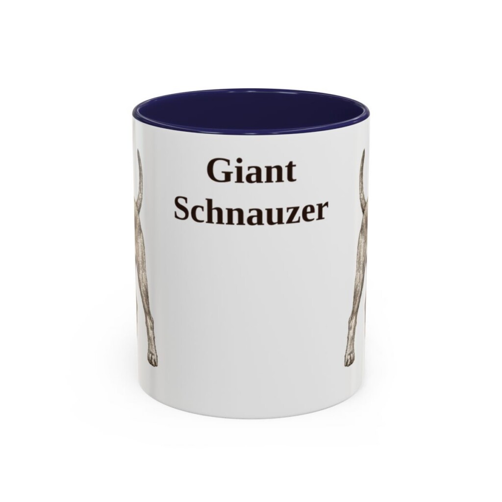 11oz Giant Schnauzer Mug, Navy, front view