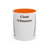 11oz Giant Schnauzer Mug, Orange, front view