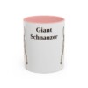 11oz Giant Schnauzer Mug, Pink, front view