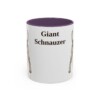 11oz Giant Schnauzer Mug, Purple, front view