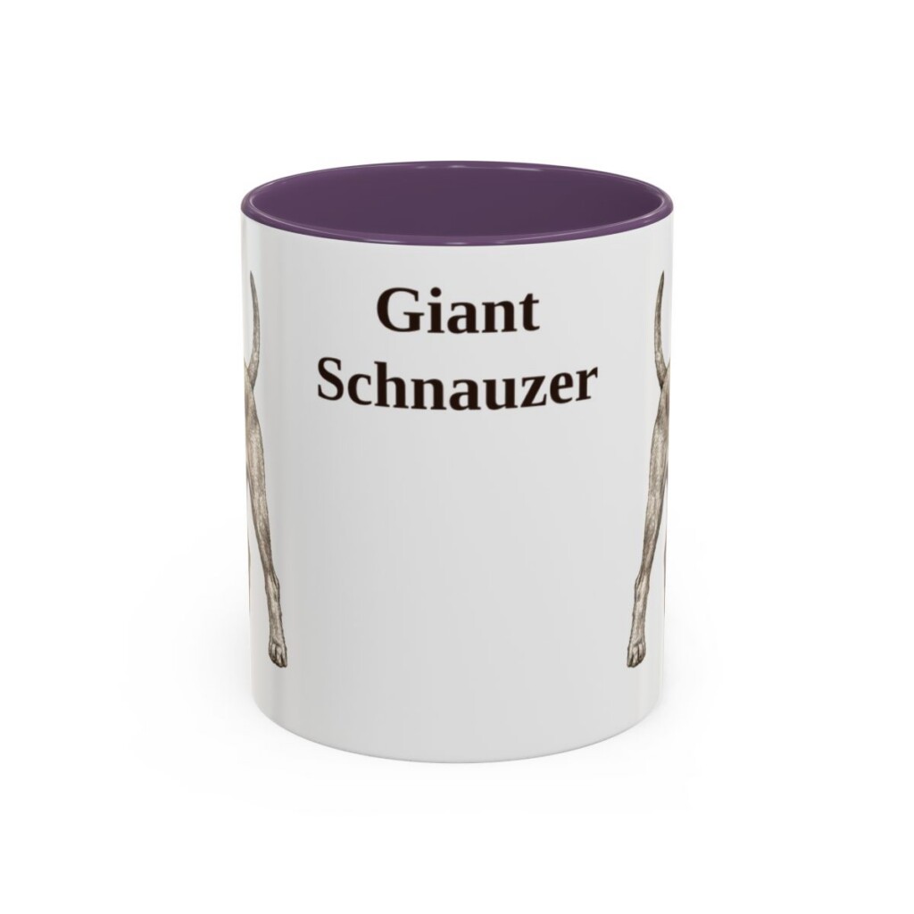 11oz Giant Schnauzer Mug, Purple, front view