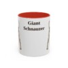 11oz Giant Schnauzer Mug, Red, front view