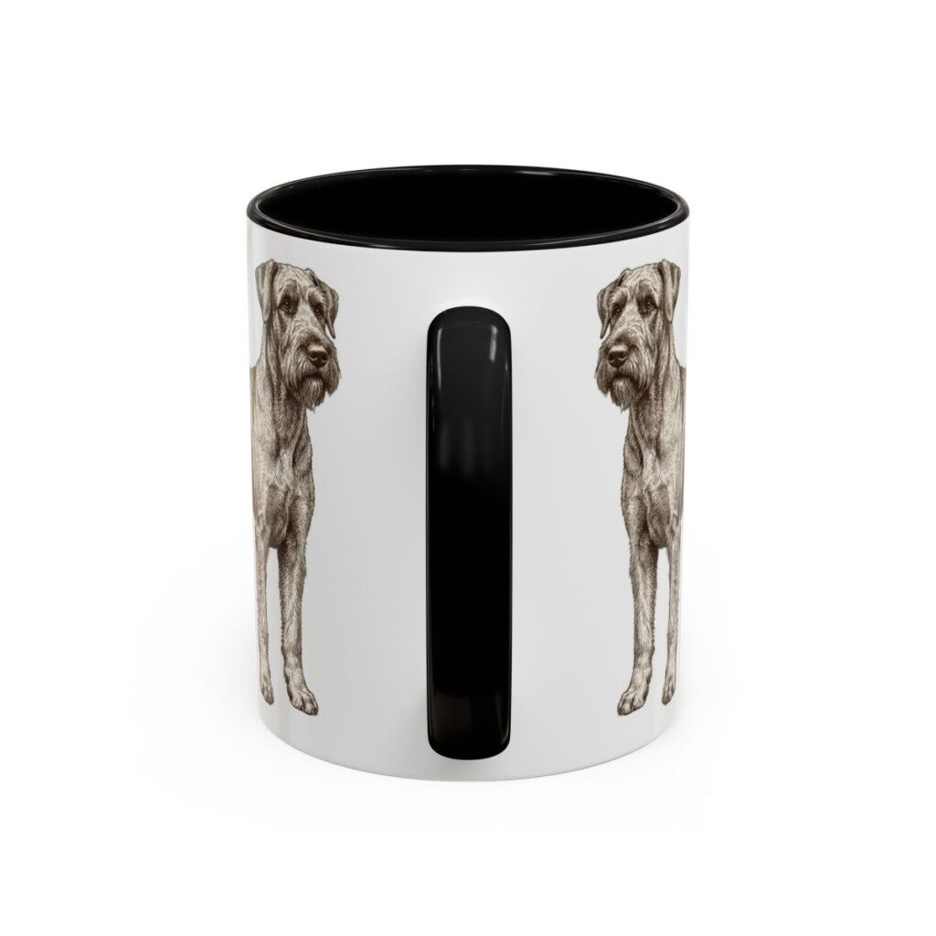 11oz Giant Schnauzer Mug, Black, back view