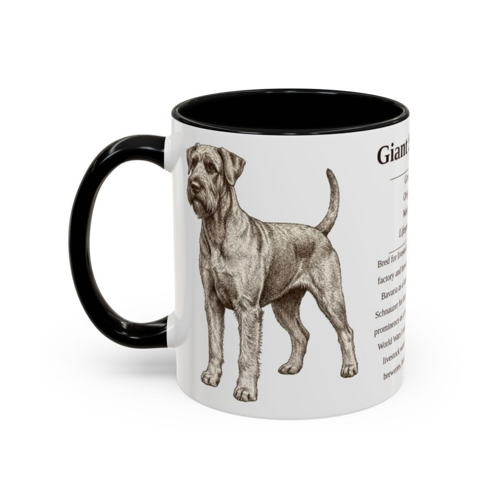 11oz Giant Schnauzer Mug, Black, left side view