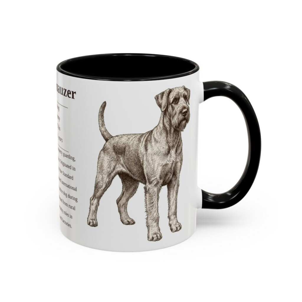 11oz Giant Schnauzer Mug, Black, right side view