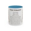 11oz Giant Schnauzer Mug, Light Blue, front view